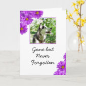 Chic Purple Flowers Foto Beileid Karte (Gelbe Blume)