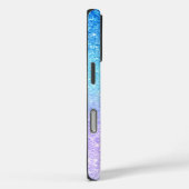 Chic Purple Ombre Blue Glitter Modern              Case-Mate iPhone Hülle (Rückseite / Rechts)