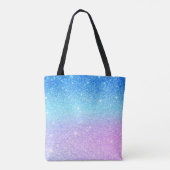 Chic Purple Ombre Blue Glitter Modern              Tasche (Rückseite)