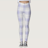 Chic Purple Tartan Leggings, Gift for her Leggings (Vorderseite)