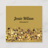 Chic QR Code Glitzer beruflich Quadratische Visitenkarte (Vorderseite)