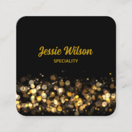 Chic QR Code Glitzer beruflich Quadratische Visitenkarte