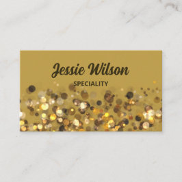 Chic QR-Code goldener heller Glitzer beruflich Visitenkarte