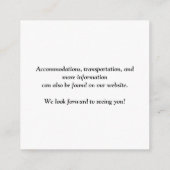 Chic QR Code Green Wedding Begleitkarte (Rückseite)