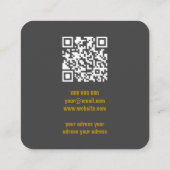 Chic QR Code Light Glitzer berufliche Pastellfarbe Quadratische Visitenkarte (Rückseite)