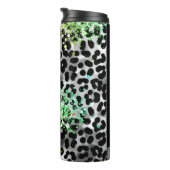 *~* Chic QR Rainbow Glitzer Tierleopard Spots Thermosbecher (Nach rechts gedreht)