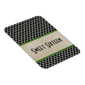 Chic Quarto Sweet 16 Magnet, grün Magnet (Rechte Seite)