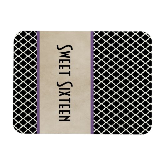 Chic Quarto Sweet 16 Magnet, Lila Magnet (Horizontal)