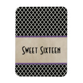 Chic Quarto Sweet 16 Magnet, Lila Magnet (Vertikal)