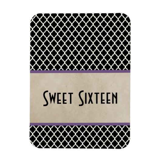 Chic Quarto Sweet 16 Magnet, Lila Magnet (Vertikal)