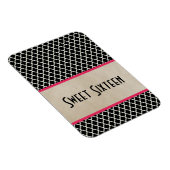Chic Quarto Sweet 16 Magnet, Rosa Magnet (Rechte Seite)