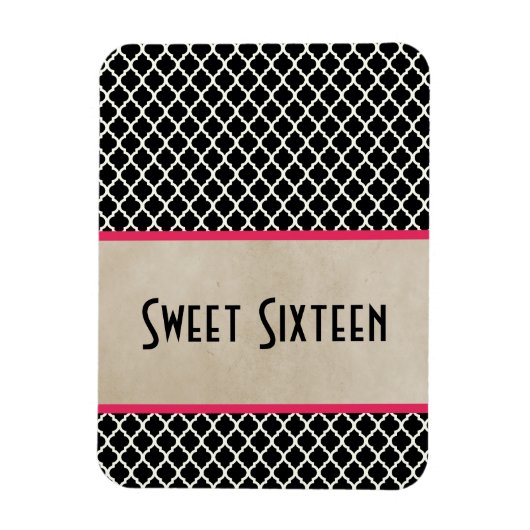 Chic Quarto Sweet 16 Magnet, Rosa Magnet (Vertikal)