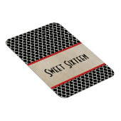 Chic Quarto Sweet 16 Magnet, Rot Magnet (Rechte Seite)