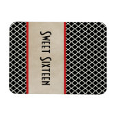 Chic Quarto Sweet 16 Magnet, Rot Magnet (Horizontal)