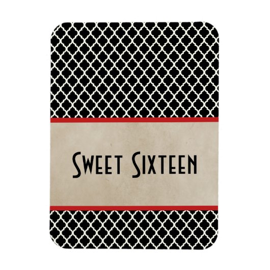 Chic Quarto Sweet 16 Magnet, Rot Magnet (Vertikal)