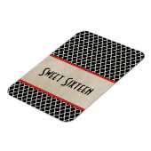 Chic Quarto Sweet 16 Magnet, Rot Magnet (Linke Seite)