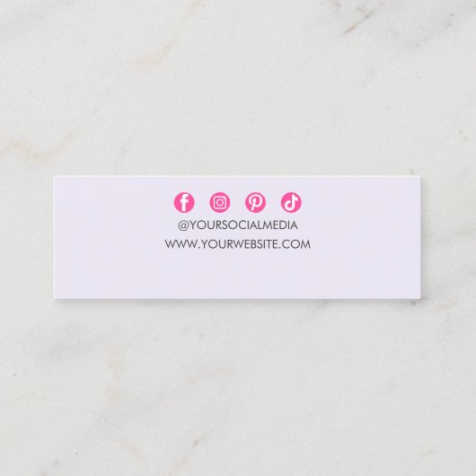 Chic Quarz Crystal Rainbow Earring Juwelierhalter Mini Visitenkarte (Rückseite)