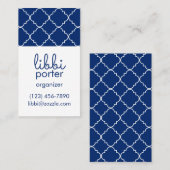 Chic Quatrefoil Business oder Contact Cards Visitenkarte (Vorne/Hinten)