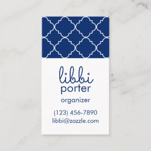 Chic Quatrefoil Business oder Contact Cards Visitenkarte