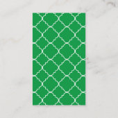 Chic Quatrefoil Business oder Contact Cards Visitenkarte (Rückseite)
