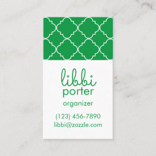 Chic Quatrefoil Business oder Contact Cards Visitenkarte