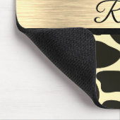 Chic Quatrefoil Giraffe Print Mousepad (Ecke)