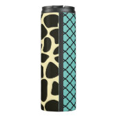 Chic Quatrefoil Giraffe Print Thermosbecher (Rückseite)