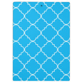 Chic Quatrefoil Monogramm Clipboard Klemmbrett (Rückseite)