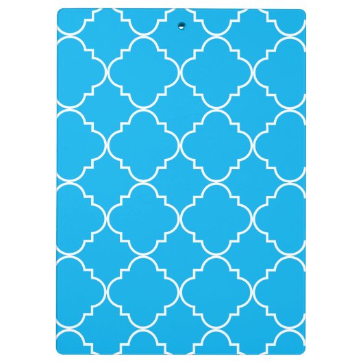 Chic Quatrefoil Monogramm Clipboard Klemmbrett (Rückseite)