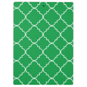 Chic Quatrefoil Monogramm Clipboard Klemmbrett (Rückseite)
