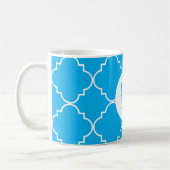 Chic Quatrefoil Monogramm Tasse (Links)