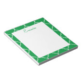 Chic Quatrefoil Personalisiert Notepad Notizblock (angewinkelt)
