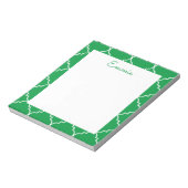 Chic Quatrefoil Personalisiert Notepad Notizblock (Rotiert)