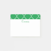 Chic Quatrefoil Personalisiert Post-It Notepad Post-it Klebezettel (Vorderseite)