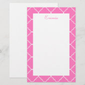 Chic Quatrefoil Personalisiert Stationery (Vorne/Hinten)