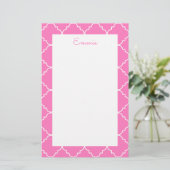 Chic Quatrefoil Personalisiert Stationery (Stehend Vorderseite)