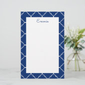 Chic Quatrefoil Personalisiert Stationery (Stehend Vorderseite)