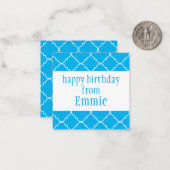 Chic Quatrefoil Personalisierte Geschenkkarten Mitteilungskarte (Vorderseite/Rückseite Beispiel)