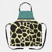 Chic Quatrefolie Giraffe Personalisiert drucken Schürze (Vorderseite)