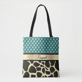 Chic Quatrefolie Giraffe Personalisiert drucken Tasche