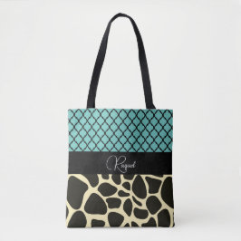 Chic Quatrefolie Giraffe Personalisiert drucken Tasche