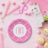 Chic Quatrefolie Monogram Party Teller (Party)