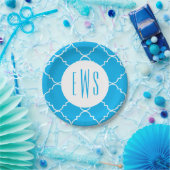 Chic Quatrefolie Monogram Party Teller (Party)