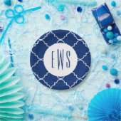 Chic Quatrefolie Monogram Party Teller (Party)