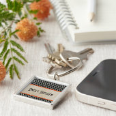 Chic Quatrefolie Sweet 16 Schlüsselanhänger, Orang Schlüsselanhänger (Seite)