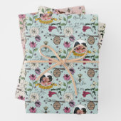 Chic Queen Bee & Blume Muster Geschenkpapier Set (Beispiel)