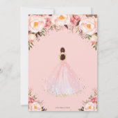 Chic Quinceañera Soft Blush Blues Prinzessin Silve Einladung (Rückseite)