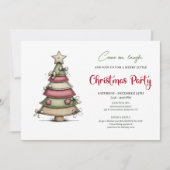 Chic Quirky Christmas Tree Holiday Party Invite Einladung (Vorderseite)