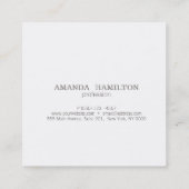 Chic raffiniertes Goldhexagon der Rose beruflich Quadratische Visitenkarte (Rückseite)