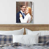 Chic-Rahmen und Monogramm-Foto Leinwanddruck (Insitu (Schlafzimmer))